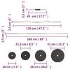 VidaXL Dumbbell and Bar Set with Plates 60 Kg, Dumbbells, Physical Training Equipment, Set of 3145027