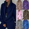 Women's European and American spring new half-zipper stand-up collar sweatshirt sweatpants sporty style set