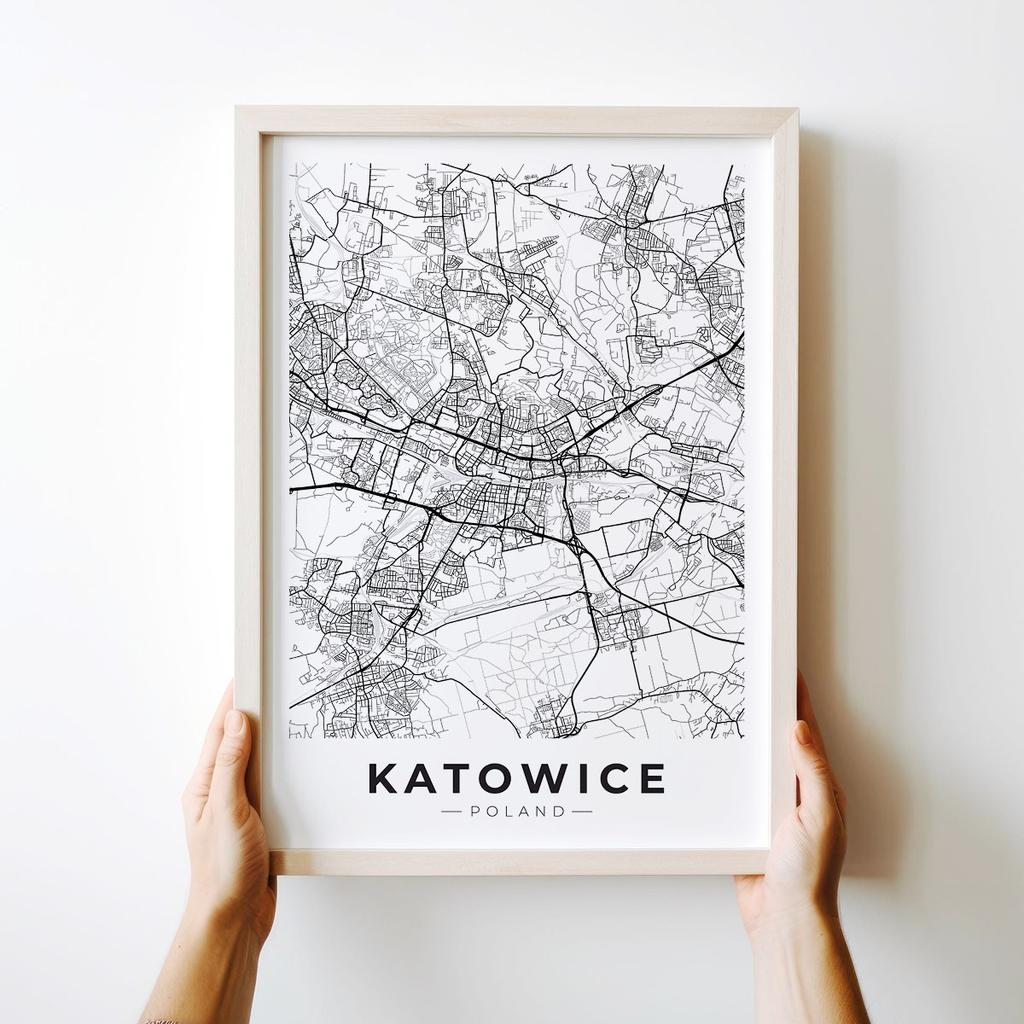 Poster Katowice City Map City Plan