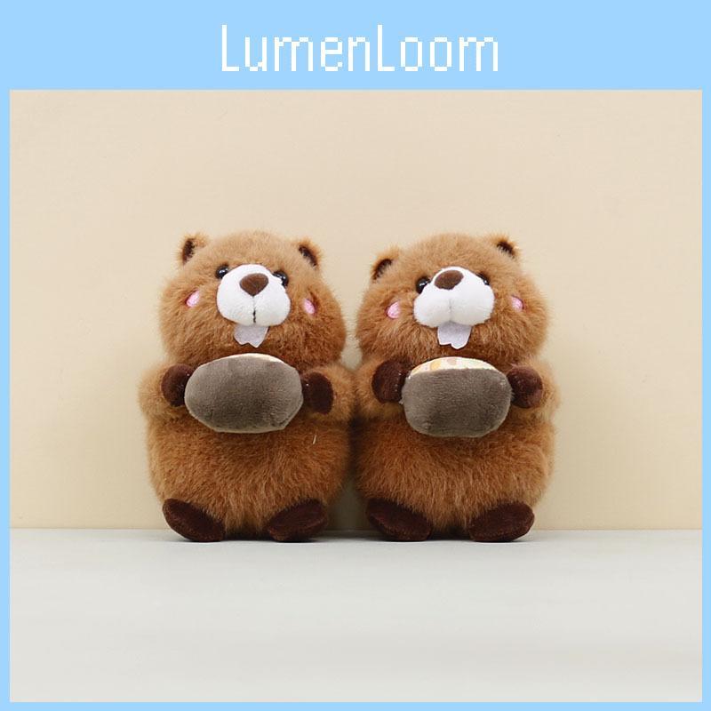 Groundhog Plush Toy Cartoon Keychain Backpack Pendant Childrens Gift Holiday