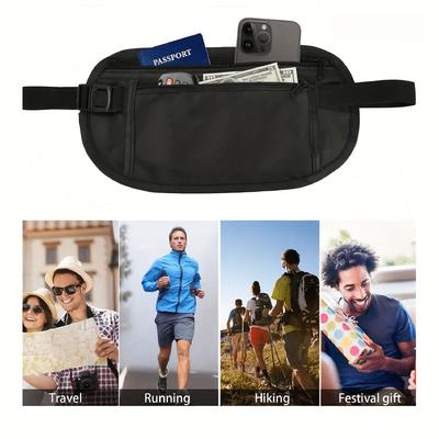 1PCS  Anti-Theft Running Waist Bag & Cash Clip - Hands-Free Invisible Wallet Waist Pack with Secure Zipper, Lightweight Outdoor