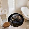 Dog and Otter  Round Area Rug,Carpet Rug for Living Room Bedroom Sofa Playroom Decor,Non-slip Floor Mat