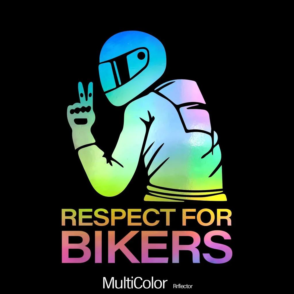 NEW 1pc 15x11CM Respect Biker Decor Sticker For On Car Motorcycle Vinyl 3D Stickers Motorcycle Vinyl 3D Stickers And Decals