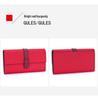 Women's Top Grain Cowhide Color Block Long Wallet - Large Capacity, Multifunctional Clutch & Phone Bag