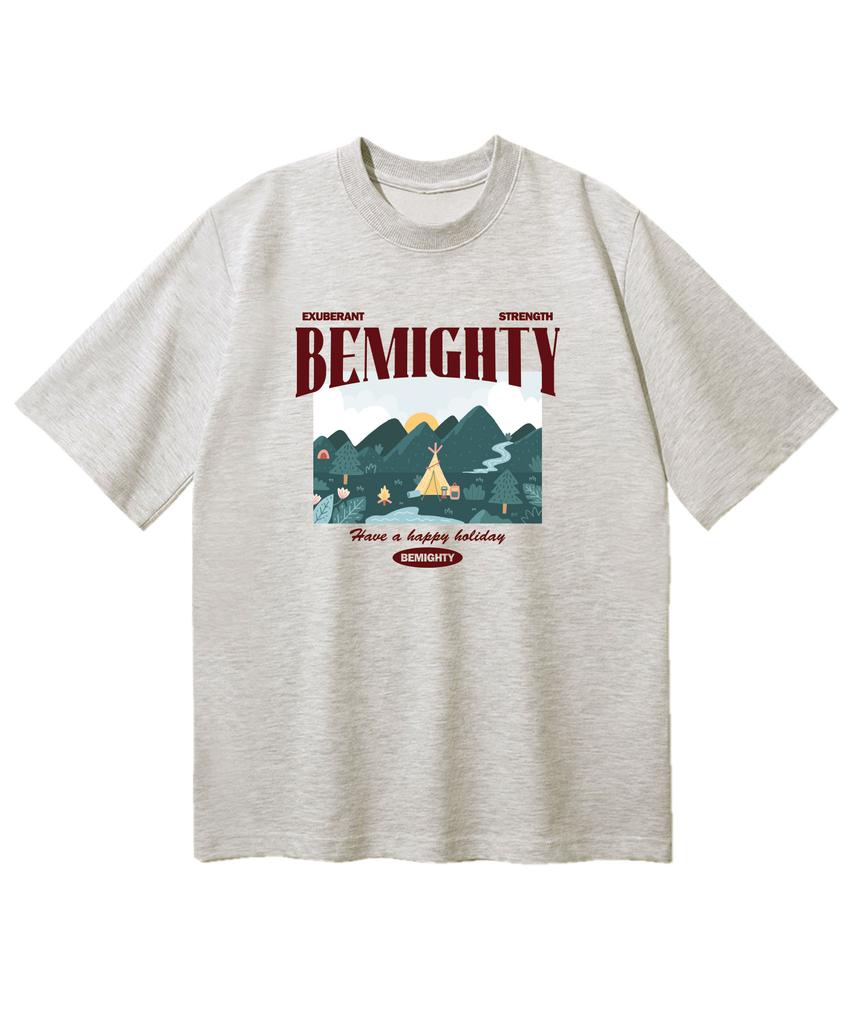 BEMIGHTY Mountain Camp Oversized Short Sleeve T-Shirt [Dark Gray] (B Type)