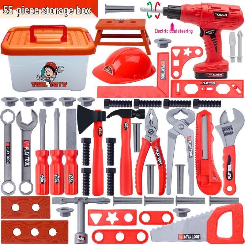 Kids' Play Tool Set: Electric Drill, Saw & Screwdriver for Repair Simulation
