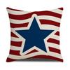 Th of July Printed Home Decor Pillow Cover Bedroom Living Room Sofa Decoration Polyester Cushion Cover with Zipper