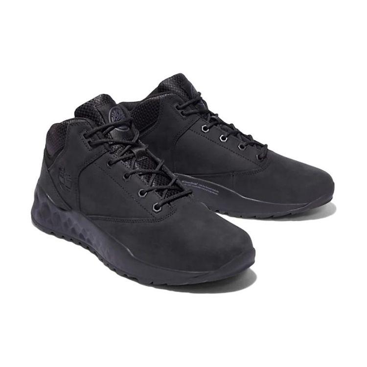 Timberland Solar Wave Leather Durable Casual Ankle Outdoor Boots Men Boots Black A2FNW015