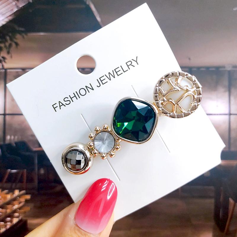 

Новый набор, женские заколки для волос, ювелирные изделия, модные аксессуары для волос с кристаллами для девочек, роскошные заколки с жемчугом и геометрическим рисунком, заколки, Рождественский подарок