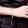 Elegantes Pulseras de Encanto de Cobre Zirconia Cadena Joyería de Cristal Moda para Mujeres Fiesta de Boda Bonitas