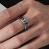 New Vintage 8mm Black Pattern Ring for Men and Women