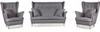 Ari Scandinavian Wing Sofa, Non-folding, Family Meble, Grey Velvet