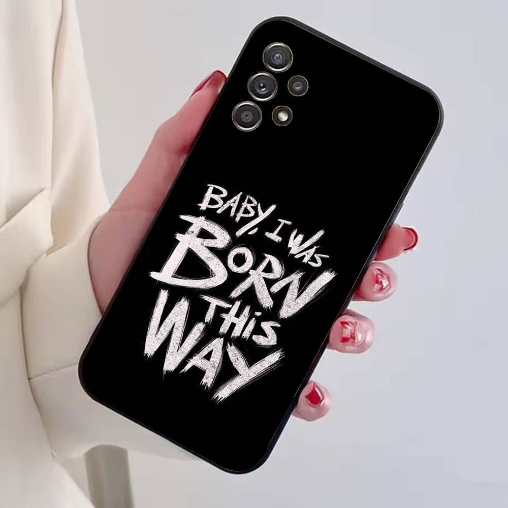 S-Singer L-Lady Gaga Phone Case For Samsung S25,S24,S21,S22,S23,S30,Ultra,S20,Plus,Fe,Lite,Note,10,Black Cover