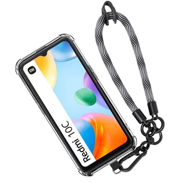 Coque de protection - E.F.CONNECTION - Pour Xiaomi Redmi 10C - Antichoc - Anti-Rayures - Bracelet amovible gris