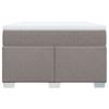 Vidaxl Letto Continentale Con Materasso, Taupe, 120X190 Cm, Tessuto