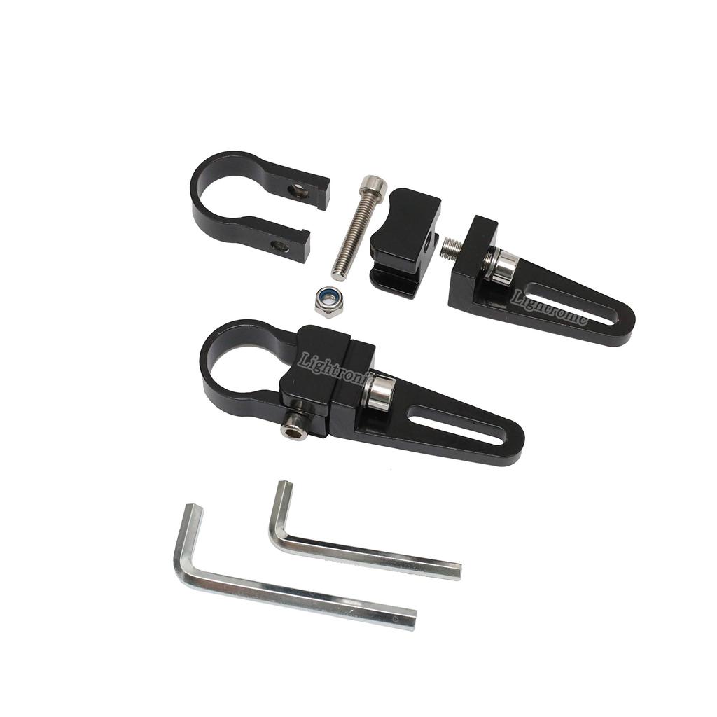 Lightronic Bicycle Bike Bar Mount Base Motorcycle Pipe Stays Fog Lamp Stays Set of