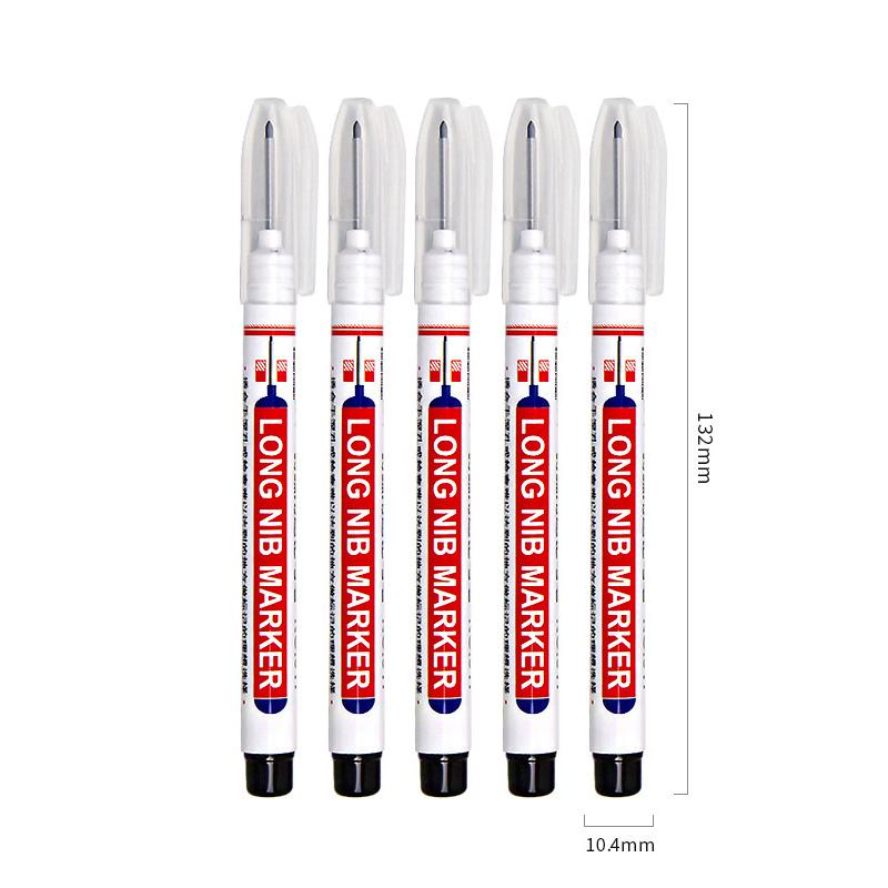 

Long Nib Marker Construction Pen For Metal Oil Waterproof Thin Head Wood Craft Pen Extended 20mm Long Head Deep Hole Marker 1PC