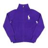 POLO RALPH LAUREN Bomullsstrikkejakke med Big Pony Jentebroderi, 0102558-M-LILLA [Brukt]
