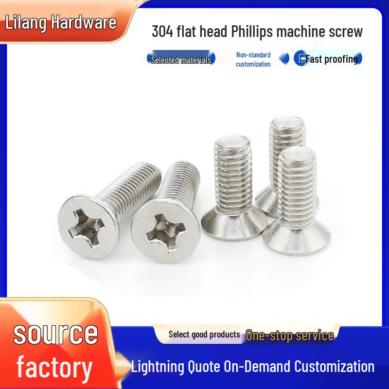 GB819 Stainless Steel Phillips Head Countersunk Machine Screw for Cabin Décor Panel Fixing