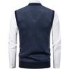 Men's Winter Fleece-Lined Plaid Vest, Pullover, Loose-Fitting Men's Sleeveless Sweater Vest