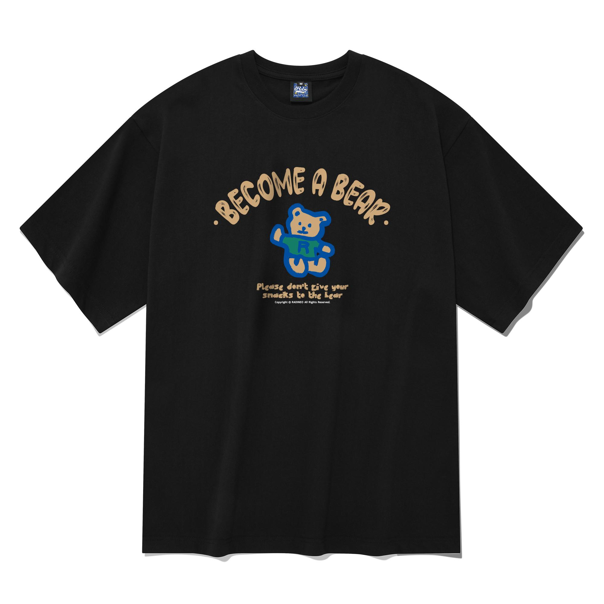 Radineo Become Bear Short Sleeve T-Shirt Black L