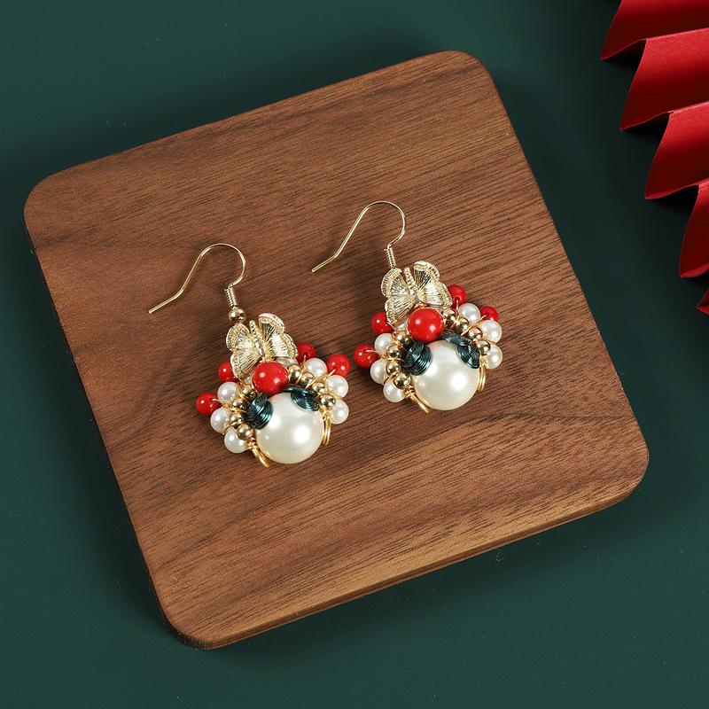 Dao Ma Dan face fringed pearl earrings design sense temperament long niche Guochao earrings women