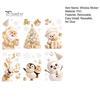 Winter Holiday Window Decor 6Pcs Christmas Clings, Xmas Reusable Double Sided Snowman Static Cling Stickers Snowflake Clings for Decorations