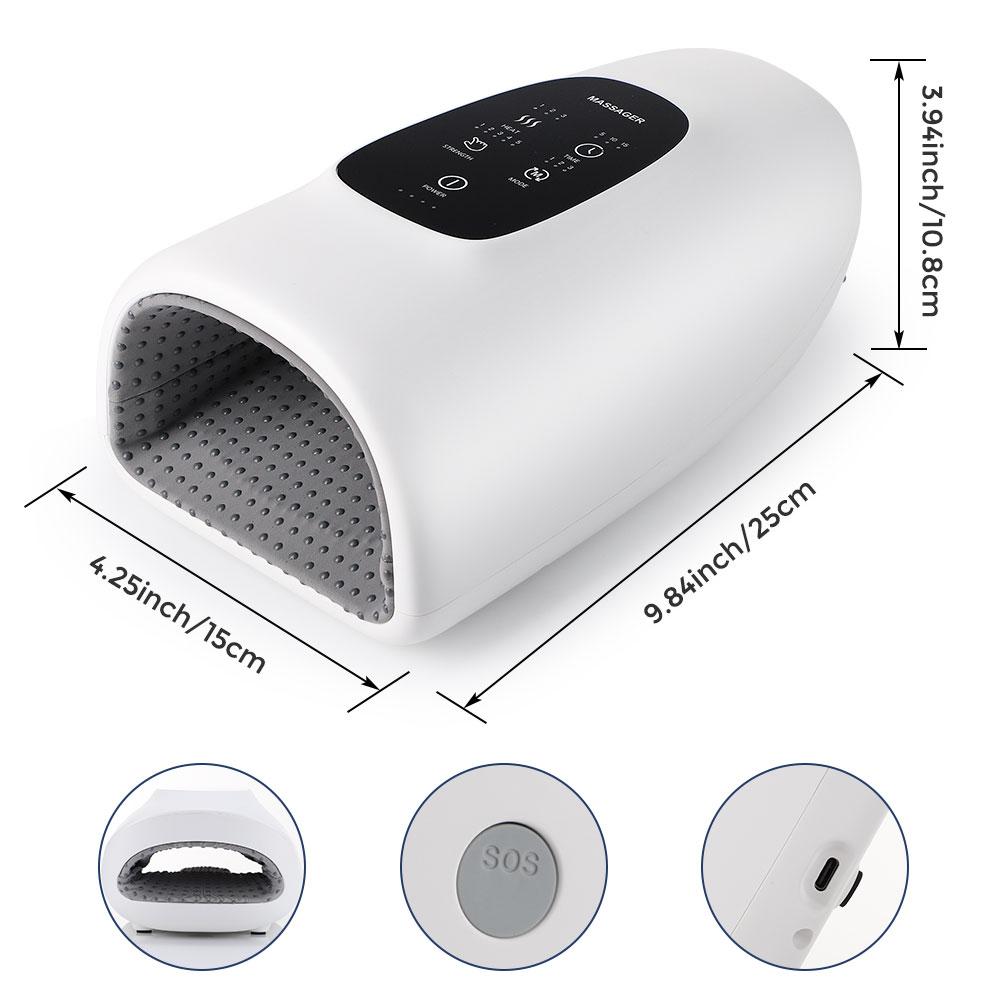 Wireless Electric Hand Massager Air Compression Hot Compress Palm Acupoint Massager Finger Arthritis Numbness Muscle Relaxation
