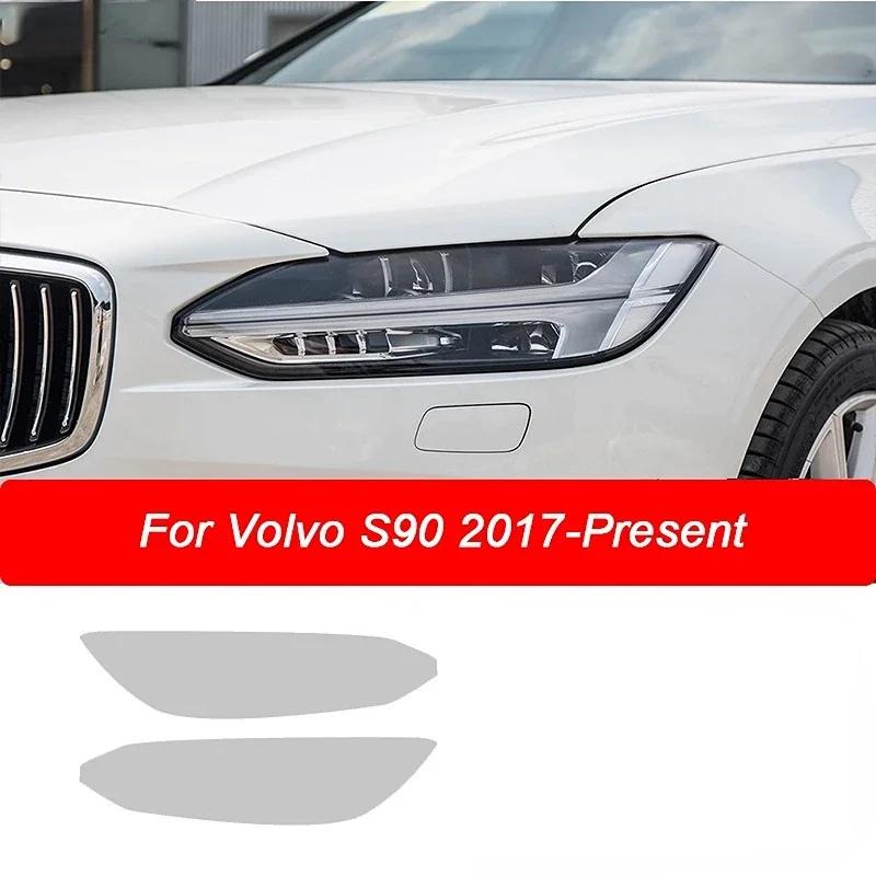 2 Stück Auto-Frontlicht transparenter TPU-Aufkleber für Scheinwerfer, Schutzfolie für Volvo XC90 XC40 XC60 S60 S90 V60 V90 Zubehör