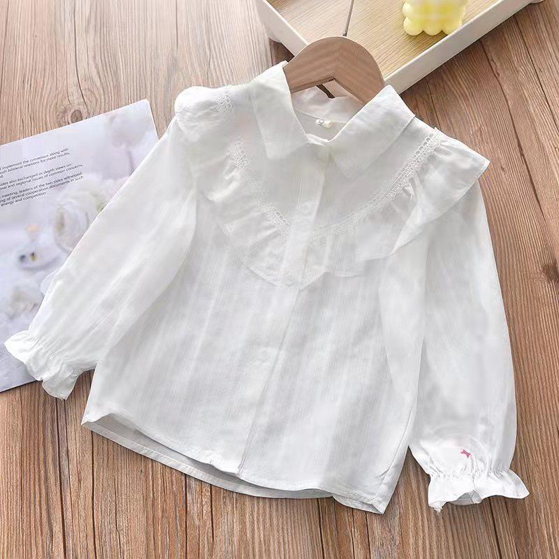 2023 Frühling Rosa Koreanischer Stil Langarmhemd für Mädchen & Babys