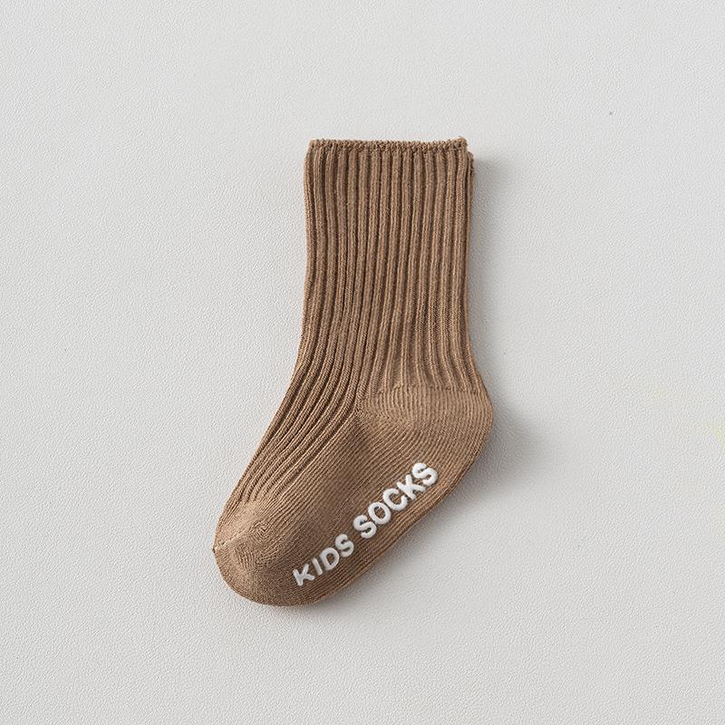 Infant Cotton Non-Slip Mid-Calf Socks for Boys and Girls, Spring To Winter