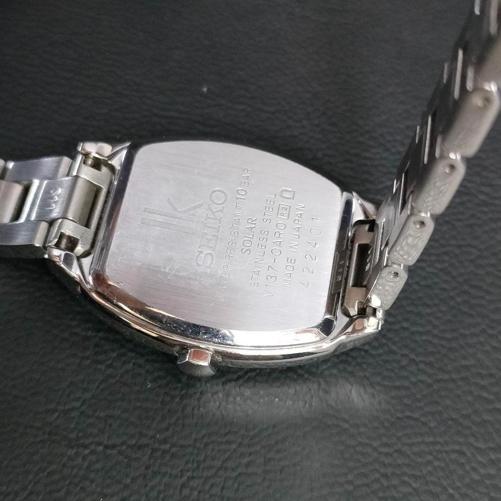 [USED] Seiko Lucia Tonneau White/Silver Solar Watch