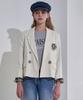 Lenic&Mccoy Ribbon Embroidered Out Pocket Roll-Up Contrast Double Jacket Mn04Jk205Hjy