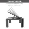 MR04 Desktop Monitor Stand with Adjustable Angle and for Improves 40cm Wide x 28cm Deep x Compatible with and PCs E-WIN Height, Black, Laptops,