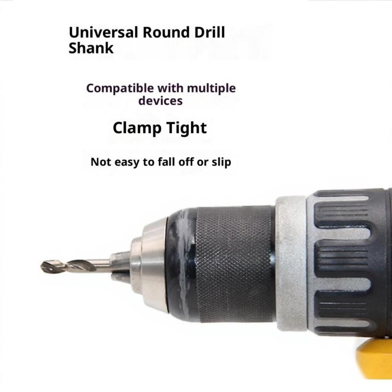 Pack Of 9 High Speed Steel Double Tip Drill Bits Plastic Case Included For Power Tool Precise Drilling Multi Purpose Use