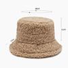 Girl Lamb Plush Autumn and Winter Korean Style Caps Pure Color Caps Lambwool Bucket Hat Female Hats