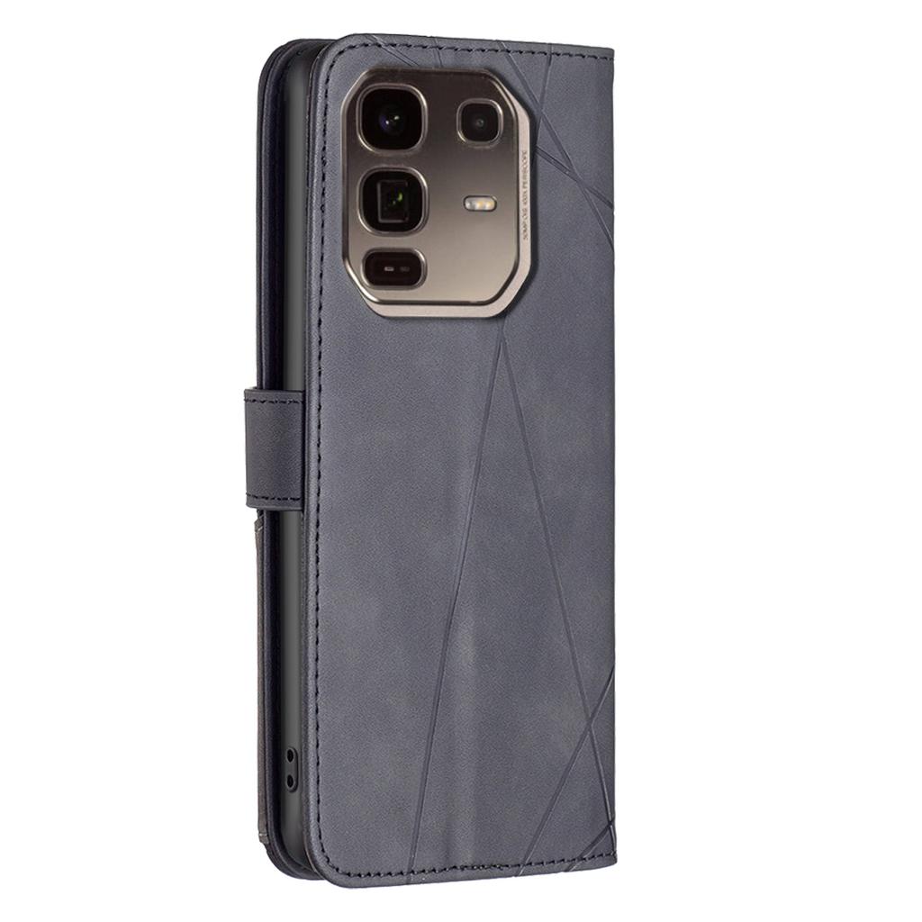 BINFEN COLOR For Infinix Note 50 Pro+ 5G Phone Case Wallet Stand Geometry Imprinted Leather Cover