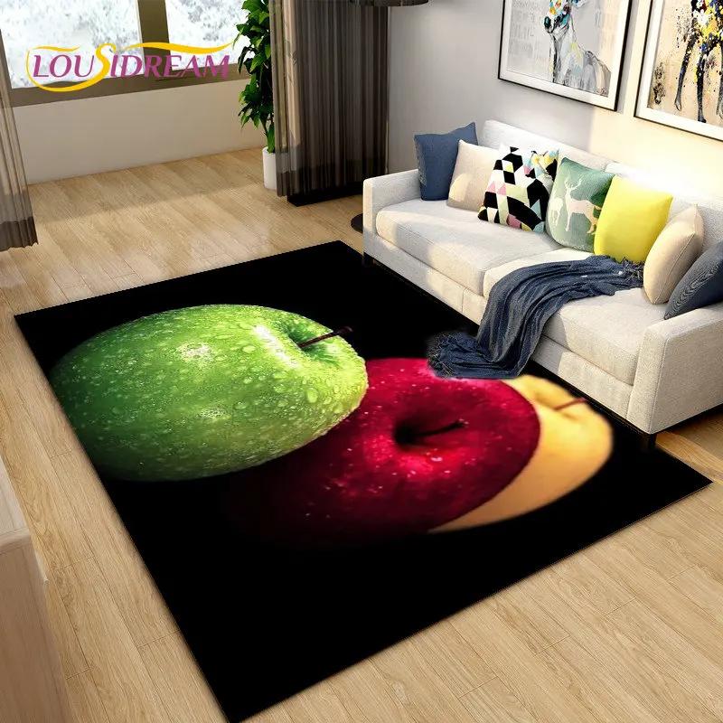 Fruits Vegetables Kitchen Mat Area Rug Carpet for Living Room Bedroom Playroom Sofa decor home Non-slip rug Floor Mat Soft