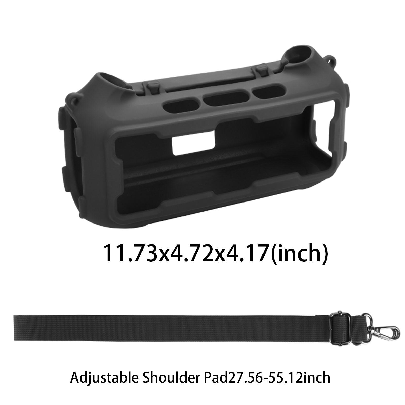 

Carrying Silicone Cover Case Fit for Soundcore Boom 2 Protective Cover Soft Skin for Outdoor Camping Travel & Party чорний