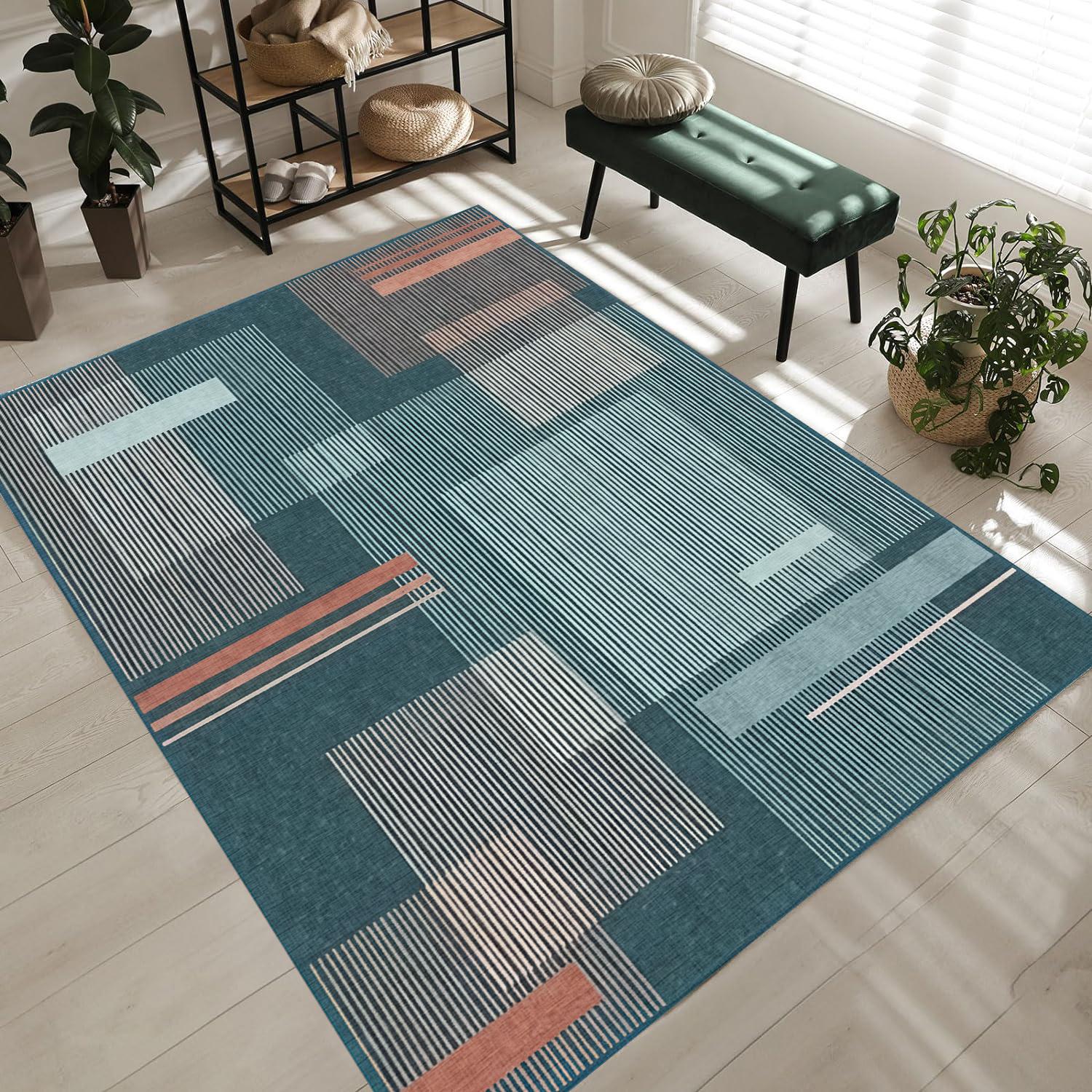 

Rovigo Home Washable Printed Carpet RVG0958-FNL207 50x80 зелёный