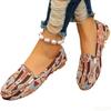 Fashion Color Blocked Floral Fabric Lazy Flat Shoes Shallow Comfortable Spring Summer New Casual Daily Commuting Single Shoes