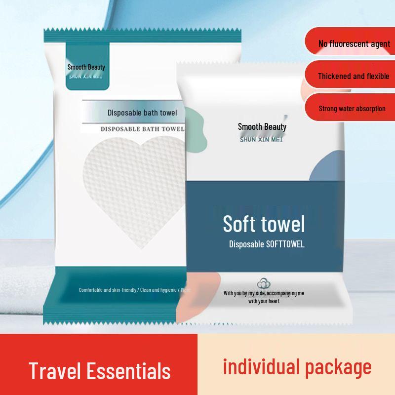 Thickened Disposable Bath & Face Towel Set for Travel, Individually Packaged