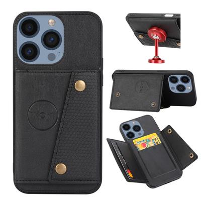 Etui Portfelowe do iPhone 6S 7 8 Plus XS 11 12 15 14plus 13proMax SE2 XR Skórzana Tylna Pokrywka Odporna na Wstrząsy Ochronna z Uchwytem na Karty