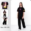 Teen Girls' Tracksuit (T-Shirt + Pants) – Oversized Top, Soft Two-Thread Fabric, Casual Comfort, Summer, 6472-057-33 HC
