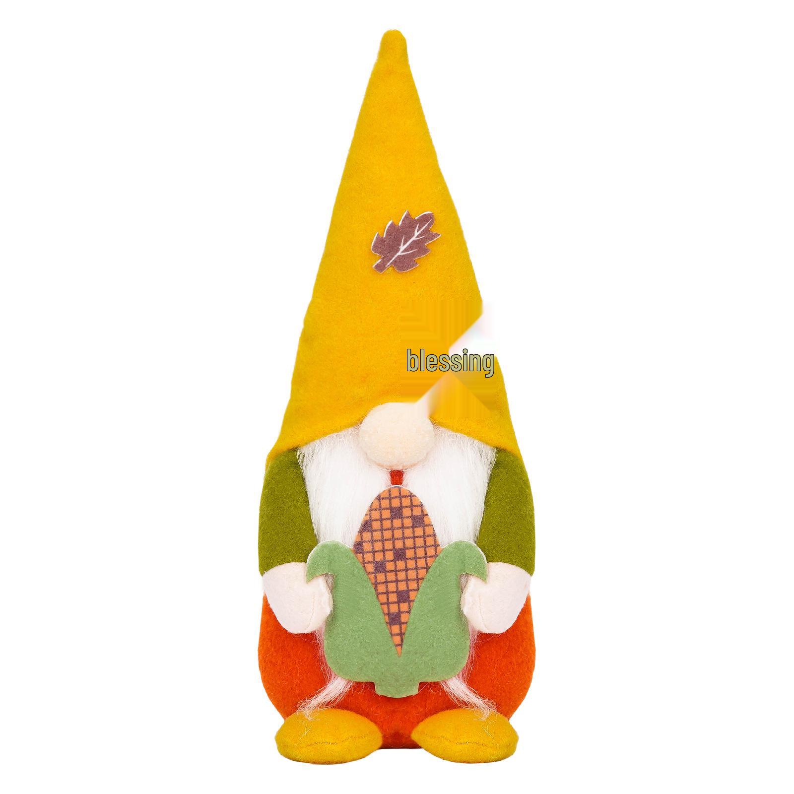 Thanksgiving Autumn Colors Faceless Doll Ornaments for Harvest & Christmas