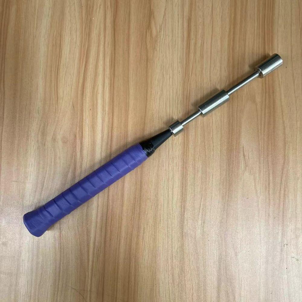 Stainless Steel Badminton Training Stick Adjustable Weight Training Tool Badminton  Sport Equipment