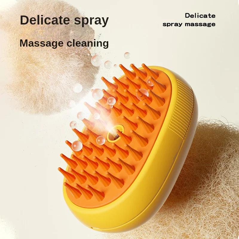 Cat Spray Massage Comb Cat Steam Comb One Click Spray Cat and Dog Universal De-Floating Hair Free Bathing Cleaning Supplies