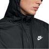 Nike Sportbekleidung Windrunner Logo Print Einfarbig Kapuzenjacke Langarm Herrenjacke Schwarz 727324-010