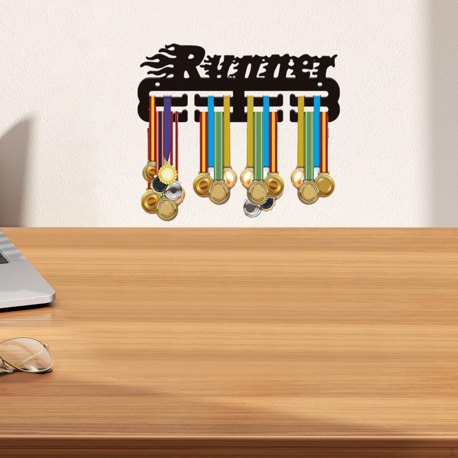 

Вішалка для медалей. Органайзер для нагородної стрічки. Настінний тримач для нагород. Підвісна рамка Runner