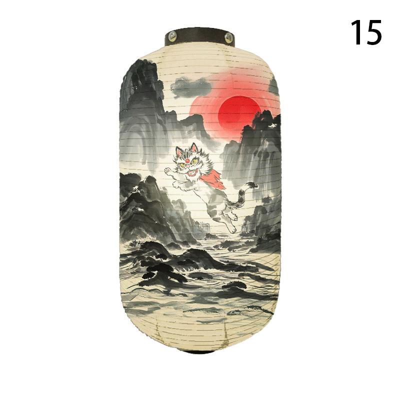 Japanese Style Cloth Lantern Yakitori Wish Dharma Lantern Outdoor Sushi Pub Bistro Ramen Shop Restaurant Decor Advertisement